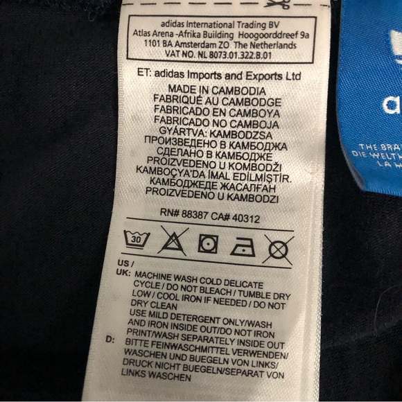 Adidas 3 Stripe Navy Blue Camo Leggings - Picture 8 of 8